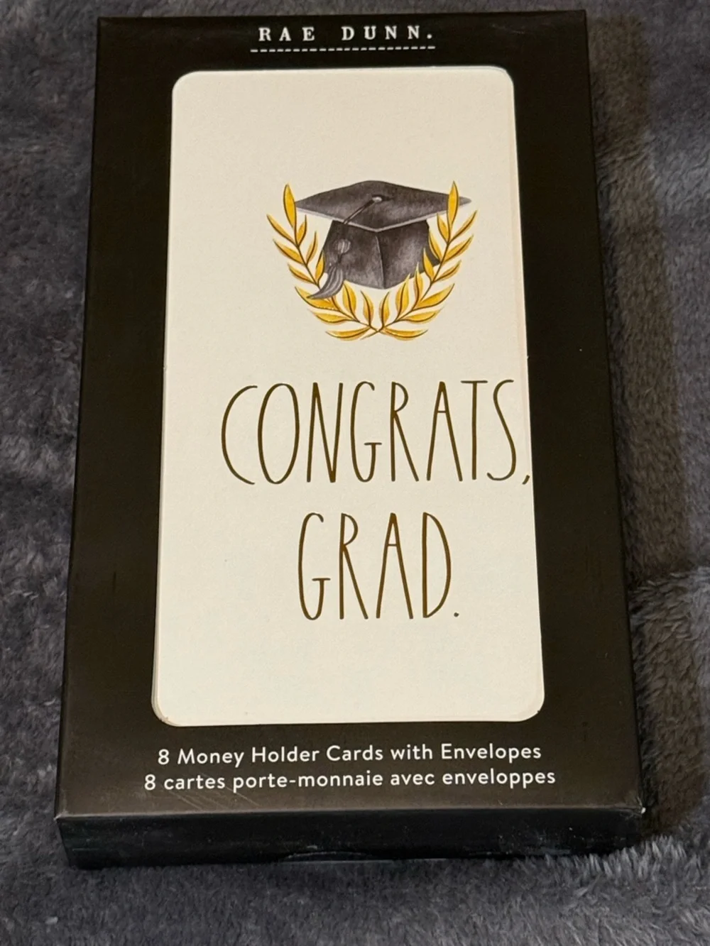 Rae Dunn White and Gold Graduation Money Holder Cards